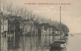 Basse Indre * Le Quai De La Roche * Bateaux * Inondations Décembre 1910 - Basse-Indre