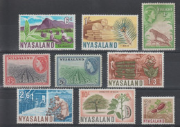 NYASSALAND - 1953/1964 - FLORE / CULTURES - YVERT N°111+117+135+137/140+142 ** MNH - Nyasaland (1907-1953)