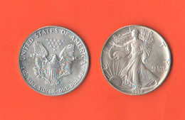 USA $ 1 Dollar 1990 America Dollaro United States Silver Eagle - Commemoratives