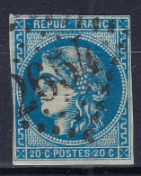 FRANCE Ca.1870: Le Y&T 46B, TB Obl. GC 2654 (NEVERS, NIEVRE, 1), Aminci - 1870 Emission De Bordeaux