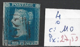 GRANDE-BRETAGNE 4 Oblitéré Côte 110 € - Used Stamps