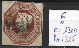 GRANDE-BRETAGNE 6 Oblitéré Côte 1300 € ( 1 Clair Au Centre ) - Used Stamps