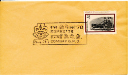 India Cover With Special Postmark SGPEX 76 Scout Scouting Exhibition Bombay 24-4-1976 - Briefe U. Dokumente