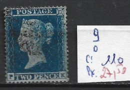 GRANDE-BRETAGNE 9 Oblitéré Côte 110 € - Used Stamps