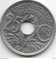 *france 25 Centimes  1926  Km  867a   Xf+ - 25 Centimes