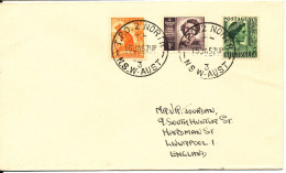 Australia Cover Sent To England T.P.O. 2 North N.S.W. Aust 15-1-1952 - Lettres & Documents