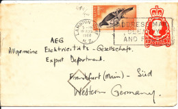 New Zealand Postal Stationery Uprated With BIRD Stamp And Sent To Germany Lambton 19-8-1960 - Postwaardestukken