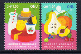 2017 United Nations Healthy Eating Fruit Cheese Complete Set Of 2 MNH @ BELOW FACE VALUE - Nuevos