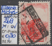 1945 - BELGIEN - Eisenbahn PM "Bahnarbeiter" 8 Fr Rotorange  - O Gestempelt - S.Scan (Eisenb.PM 269o Be) - Afgestempeld