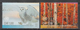 2017 United Nations Geneva Environment Owls Trees  Complete Set Of 2 MNH @ BELOW FACE VALUE - Neufs