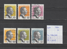 (TJ) Luxembourg 1993 - YT 1260/65 (gest./obl./used) - Gebruikt