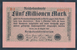 Deutsches Reich RosbgNr: 104b, Privatfirmendruck Rotes Firmenzeichen Bankfrisch 1923 5 Millionen Mark (10298876 - 5 Mio. Mark