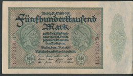 Deutsches Reich Rosenbg: 87a, Reichsdruckerei, 7stellige Kontrollnummer Gebraucht (III) 1923 500.000 Mark (10298911 - 500.000 Mark