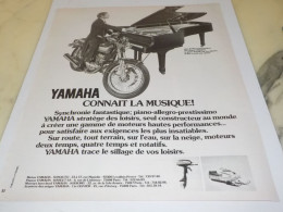 ANCIENNE PUBLICITE CONNAIT LA MUSIQUE  AVEC YAMAHA  1973 - Motorfietsen