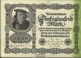 German Empire Rosenbg: 79a, Empire Printing Brown Kontrollnummer Used (III) 1922 50.000 Mark - 50000 Mark