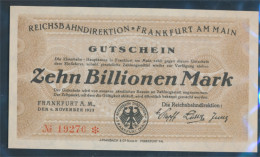 Frankfurt/Main Pick-Nr: S1228 Inflationsgeld Der Dt. Reichsbahn Frankfurt A. M. Bankfrisch 1923 10 Billionen M (10298895 - 10 Biljoen Mark