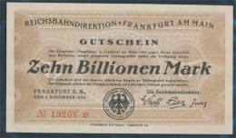 Frankfurt/Main Pick-Nr: S1228 Inflationsgeld Der Dt. Reichsbahn Frankfurt A. M. Bankfrisch 1923 10 Billionen M (10298896 - 10 Billionen Mark