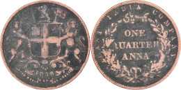 INDE BRITANNIQUE - 1858 - One Quarter Anna - Victoria - Birmingham - 17-333 - Colonies