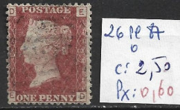 GRANDE-BRETAGNE 26 Planche 87 Oblitéré  Côte 2.50 € - Used Stamps