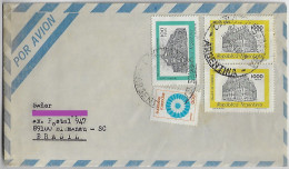 Argentina 1981 Airmail Cover Sent From Buenos Aires To Blumenau Brazil 4 Stamp Architecture - Briefe U. Dokumente