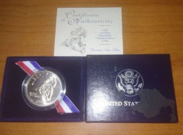 USA America One Dollar 1995 1 $ Civil War Silver Coin + Box - Conmemorativas