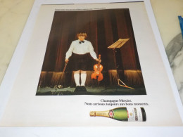 ANCIENNE PUBLICITE UNE CONSECRATION CHAMPAGNE MERCIER 1973 - Alcohol