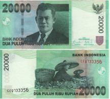 INDONESIA   20'000  Rupiah.  P144f   Dated 2005/07  ( Oto Iskandar Di Nata  +  Tea Harvest At Back )  UNC - Indonésie