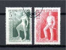 Finland 1949 Set Workers/Labour Stamps (Michel 370/71) Nice Used - Oblitérés