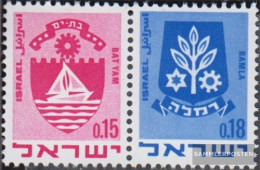 Israel 444/486 Horizontal Couple Unmounted Mint / Never Hinged 1971 Crest - Ungebraucht (ohne Tabs)