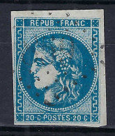 FRANCE Ca.1870: Le Y&T 46A, Obl. GC, Aminci, FORTE COTE - 1870 Emission De Bordeaux