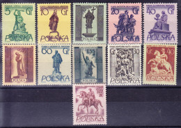 POLOGNE YT 802/9a, Monuments ** MNH.  (8B904) - Neufs