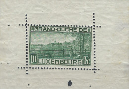 Luxembourg - Luxemburg - BLOC  1923   *   Michel  BF1  II   VC. 2000,- - Blokken & Velletjes