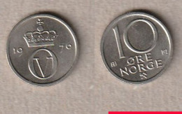 00297) Norwegen, 10 Öre 1970 - Noruega