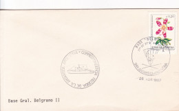 Argentina - 1987 - Souvenir Letter - Argentine Antartic Postmarks - Palo Borracho Stamp - Caja 30 - Oblitérés