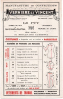 BUVARD BLOTTING PAPER  TEXTILE VESTIMENTAIRE CONFECTION VERNIERE ET VINCENT LE PUY 43 HAUTE-LOIRE - Textile & Clothing