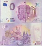 Lithuania Souvenirschein City Vilnius In Lithuania Uncirculated 2018 0 Euro City Vilnius In Lithuania - Litauen