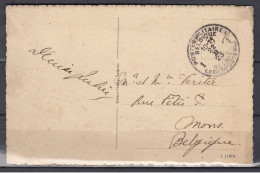 Postkaart Van Postes Militaires 1 Naar Mons (Belgie) - Briefe U. Dokumente