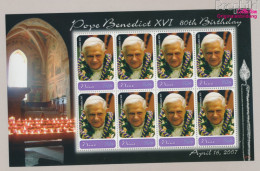 Niue 1150 Kleinbogen (kompl.Ausg.) Postfrisch 2007 80. Geburtstag Papst Benedikt XVI. (10325731 - Niue