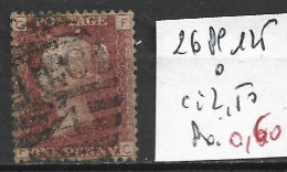 GRANDE-BRETAGNE 26 Planche 125 Oblitéré  Côte 2.50 € - Used Stamps