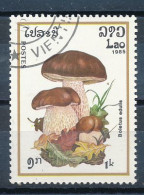 Timbre : POSTES LAO, LAOS (1985), Champignon, Boletus Edulis, Cèpe De Borddaux, Oblitéré - Pilze