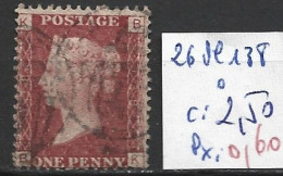 GRANDE-BRETAGNE 26 Planche 138 Oblitéré  Côte 2.50 € - Used Stamps