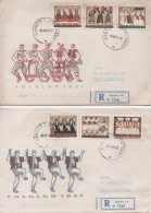 Yugoslavia 1961, National Costumes, 2 Registered FDCs, First Day Cancel Zagreb, Michel 964 - 969 - Storia Postale