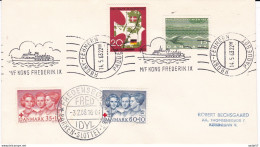 Denmark 1963 Minr.413x FDC Bee-Line Paquebot Rödby - Fehmern 14-5-1963 M/F King Frederik IXEisenbahnfährschiffverbindung - Cartas & Documentos