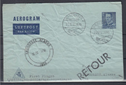 Aerogram Van Kobenhavn Lufthavn Naar Anchorage Alaska USA - Covers & Documents