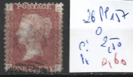 GRANDE-BRETAGNE 26 Planche 157 Oblitéré  Côte 2.50 € - Used Stamps