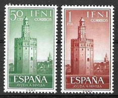 IFNI 1963 - AYUDA A SEVILLA - TORRE DEL ORO - EDIFIL 193-194** - Ifni