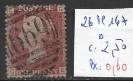 GRANDE-BRETAGNE 26 Planche 167 Oblitéré  Côte 2.50 € - Used Stamps