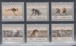Australien Tritech-ATM Kangaroo / Koala 6 Motive Kpl.  CONGRESS 2000 - Automaatzegels [ATM]