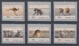 Australien Tritech-ATM Kangaroo / Koala 6 Motive Kpl.  SALISBURY 2001 - Machine Labels [ATM]