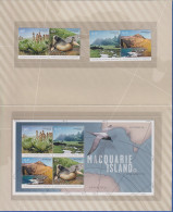 Australien Antarktis Naturschutz Macquarieinsel Mi-Nr. 183-86 + Bl ** Im Folder - Otros & Sin Clasificación